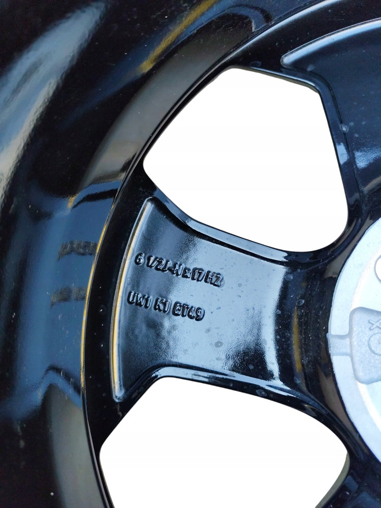 1x Alufelge 17 Zoll 6.5" 5x112 49ET Glanz Schwarz 2KF601025C Ford Connect FEL6245792965nf