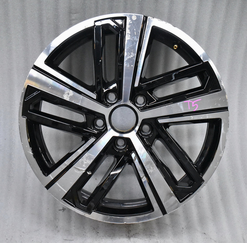 1x Alufelge 17 Zoll 6.5" 5x112 49ET Glanz Schwarz 2K7601025C VW Caddy V