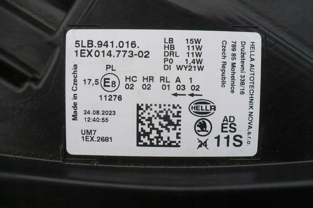 Frontscheinwerfer Skoda Enyaq 5LB941016 LED Rechts Scheinwerfer Headlight