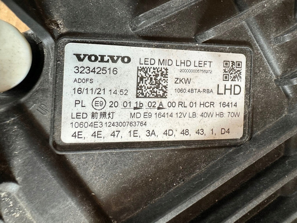 Frontscheinwerfer Volvo Xc60 32342516 Ein Stück (Rechts oder Links) Headlight SCH3956912106qu