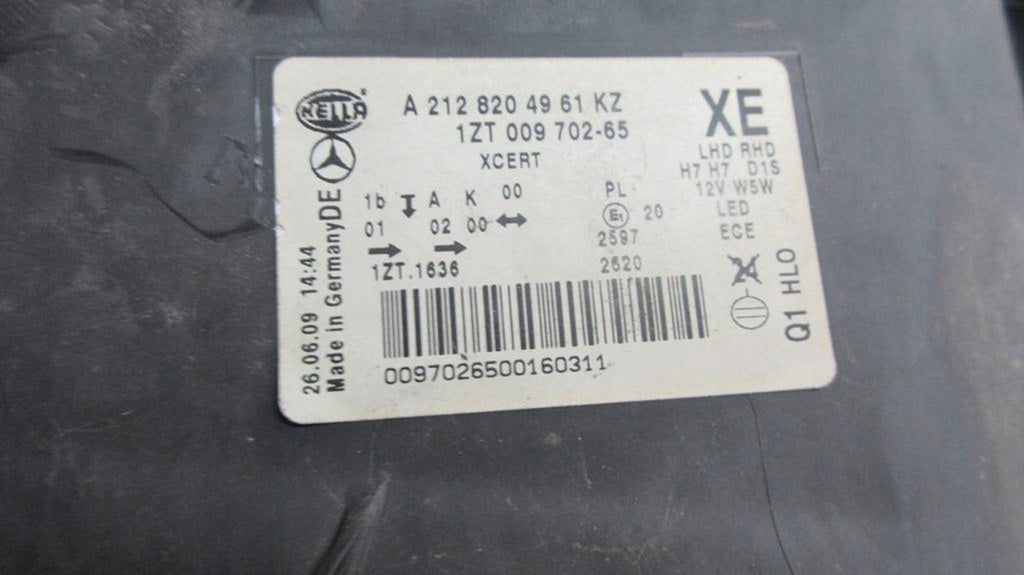 Frontscheinwerfer Mercedes-Benz W212 A2128204961 Links Scheinwerfer Headlight SCH4586224005ku