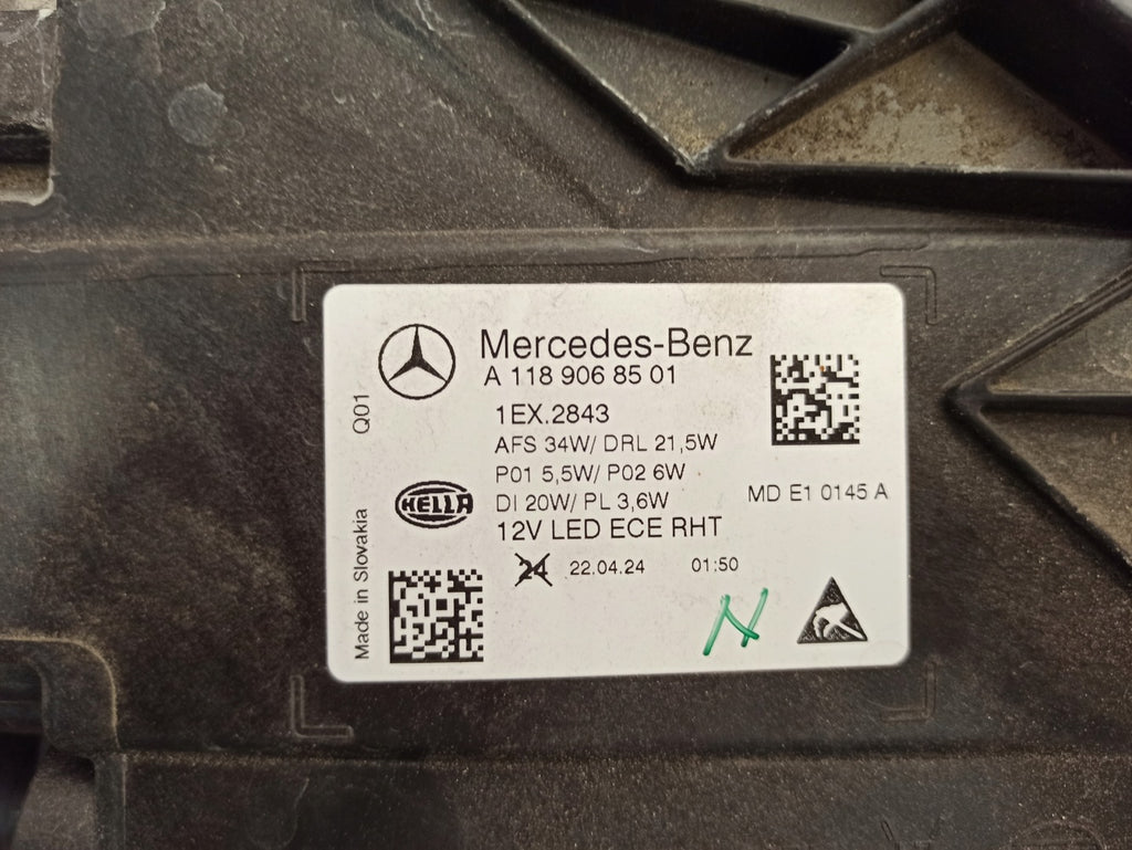 Frontscheinwerfer Mercedes-Benz Cla A1189068501 LED Links Scheinwerfer Headlight SCH4974849219eh