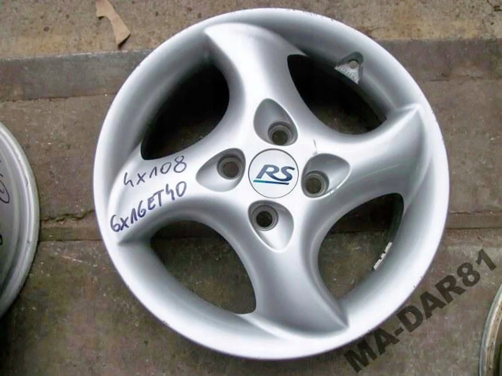 1x Alufelge 16 Zoll 6.0" 4x108 40ET Glanz Silber 96SX1007AB Ford Mondeo Fiesta FEL6265518411lj