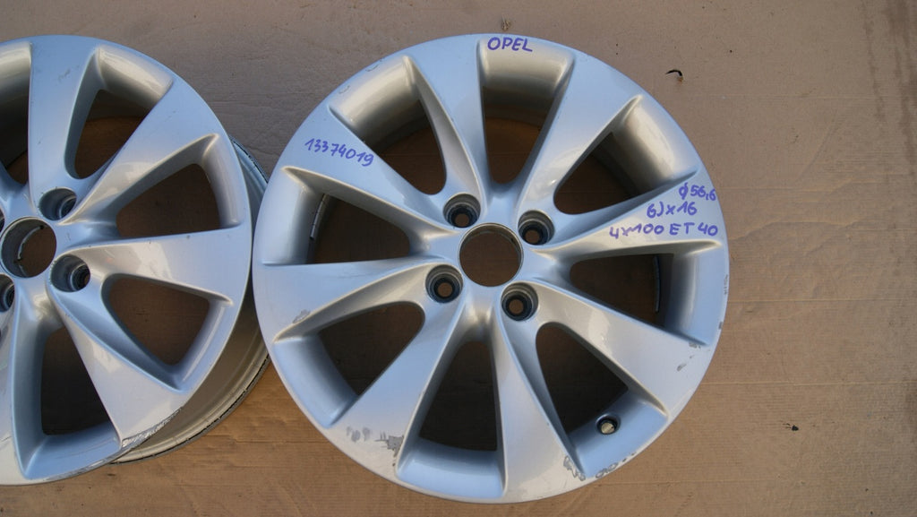 1x Alufelge 16 Zoll 6.0" 4x100 13374019 Opel X Rim Wheel