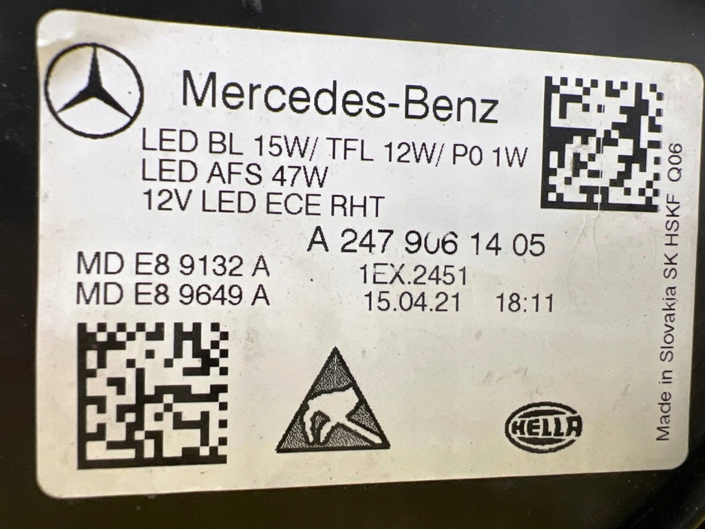 Frontscheinwerfer Mercedes-Benz W247 A2479061405 LED Rechts Headlight SCH2535060751nh