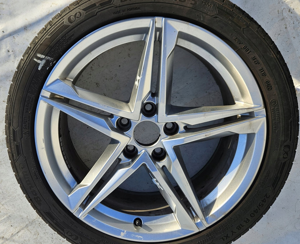 1x Alufelge 18 Zoll 8.0" 5x112 40ET Glanz Silber 8W0601025R Audi A4 Rim Wheel FEL8950085464rp