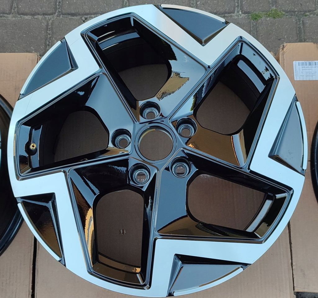 1x Alufelge 17 Zoll 7.5" 5x112 51ET Glanz Schwarz 5H0601025AP VW Golf Viii FEL4744553312ue