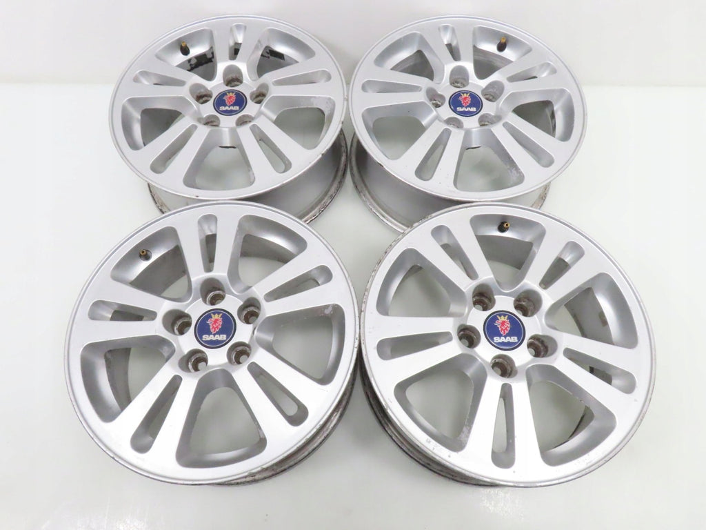 4x Alufelge 16 Zoll 6.5" 5x110 41ET Glanz Silber 12804095 Saab I Rim Wheel FEL5159383270zm