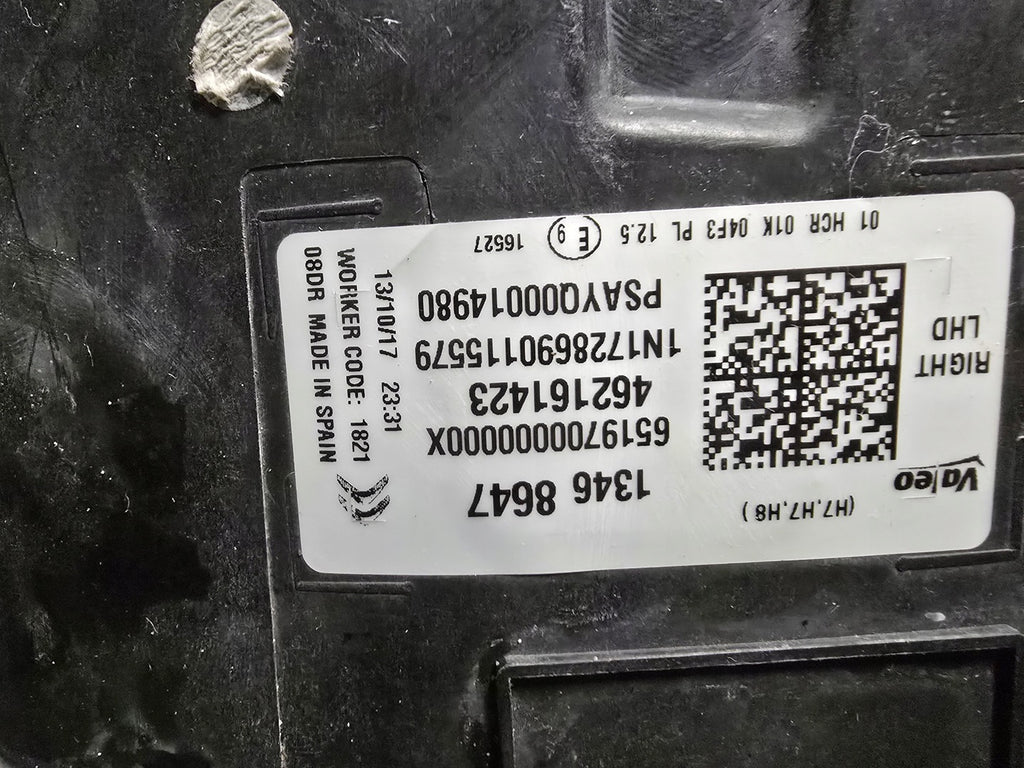 Frontscheinwerfer Citroën C3 Aircross 13468647 Rechts Scheinwerfer Headlight