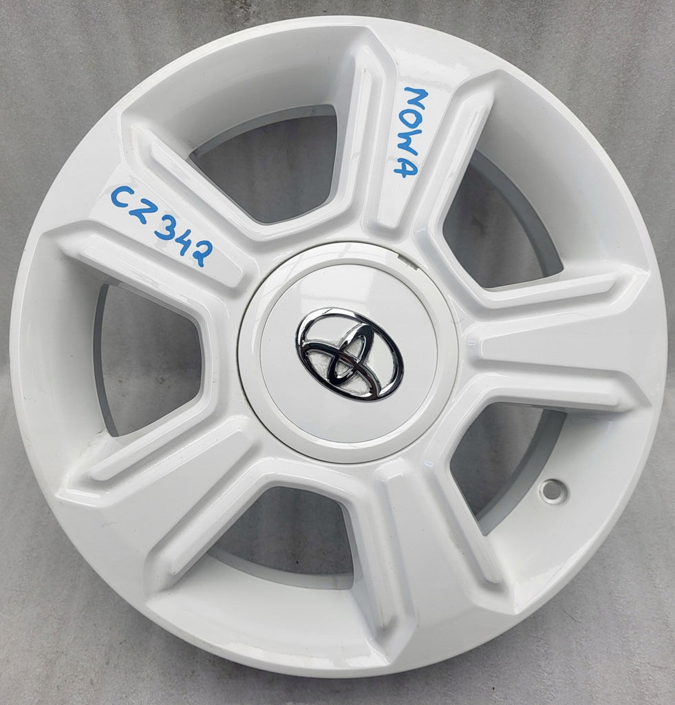 1x Alufelge 14 Zoll 4.5" 4x100 39ET Glanz Weiß PZ493-90672 Toyota Aygo Rim Wheel FEL5372595327sd