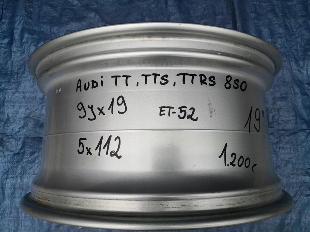 1x Alufelge 19 Zoll 9.0" 5x112 52ET 8S0601025AA Audi Tt Rim Wheel FEL6159899918ev