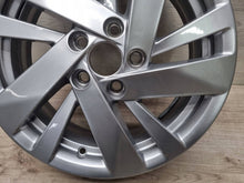 Load image into Gallery viewer, 1x Alufelge 15 Zoll 5.5" 5x100 40ET Glanz Silber 2G0601025BB VW Polo Rim Wheel FEL2591917654fz