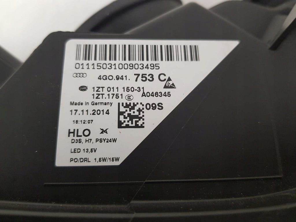 Frontscheinwerfer Audi A6 C7 4G0941753C Xenon Ein Stück (Rechts oder Links) SCH3558872523du