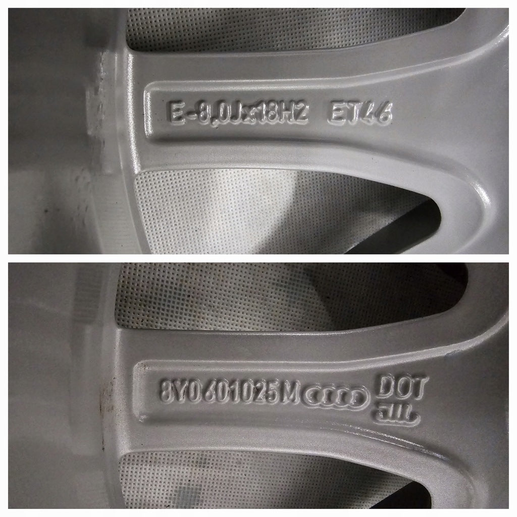 1x Alufelge 18 Zoll 8.0" 5x112 46ET Glanz Silber 8Y0601025M Audi A3 Rim Wheel FEL4891826582mo