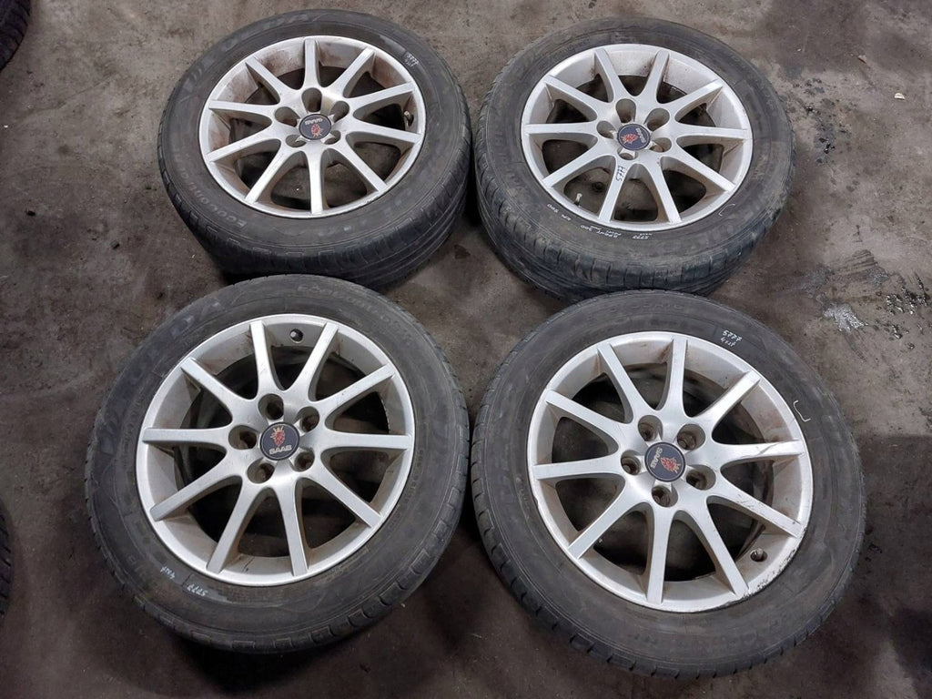 4x Alufelge 16 Zoll 6.5" 5x110 41ET Matt Schwarz 12785709 Saab 9-3 Rim Wheel FEL9530091645ja