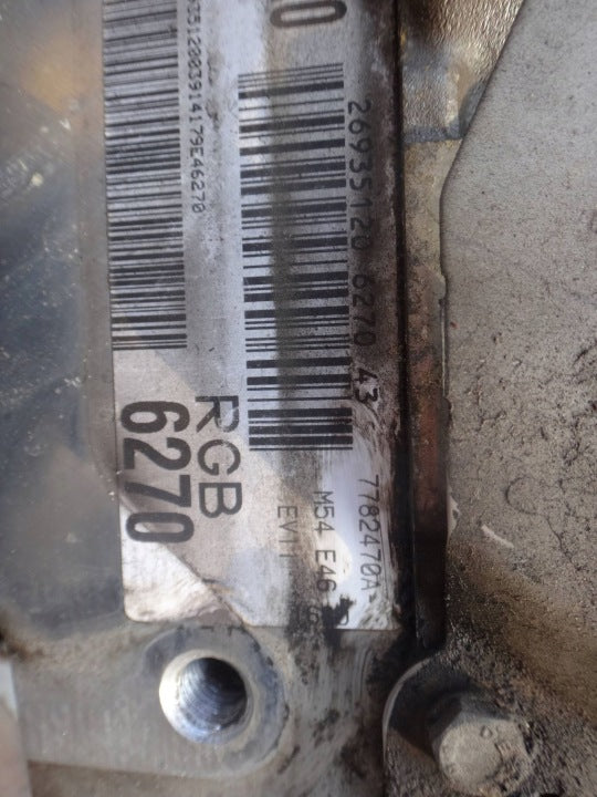 Motor BMW E46 E39 E60 M54B22 226S1 2.2 170PS 240TKm Benzin Engine Unkomplett MOT5560236744nu