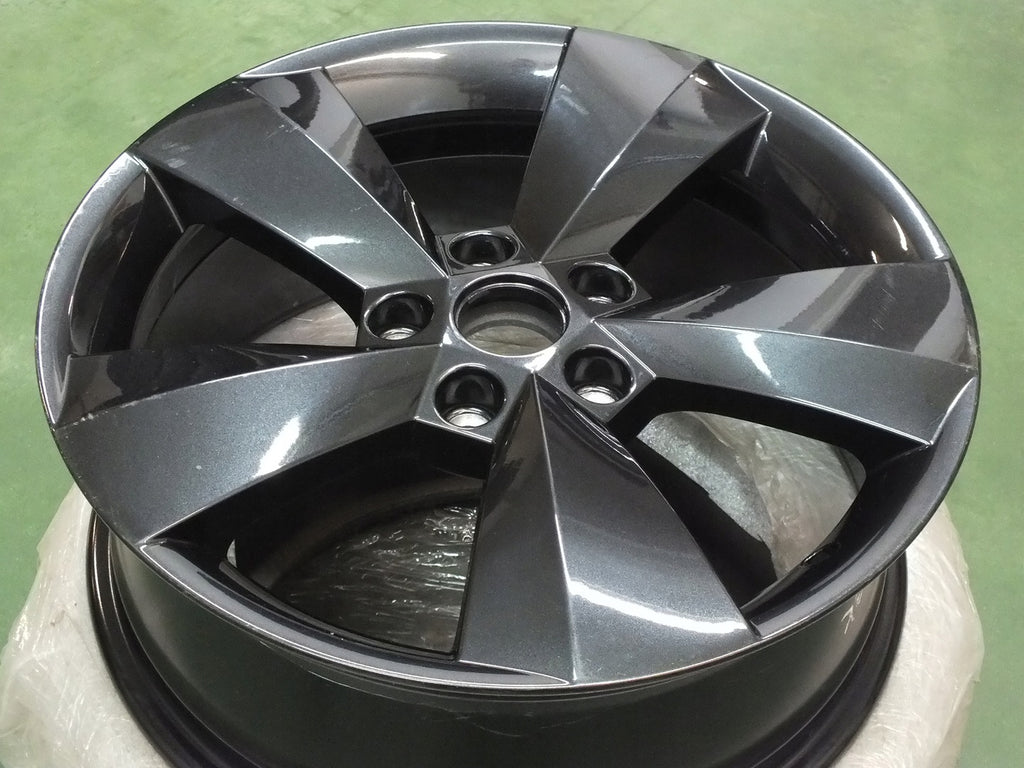 1x Alufelge 17 Zoll 6.5" 5x112 38ET Glanz Schwarz 565601025 Skoda Rim Wheel