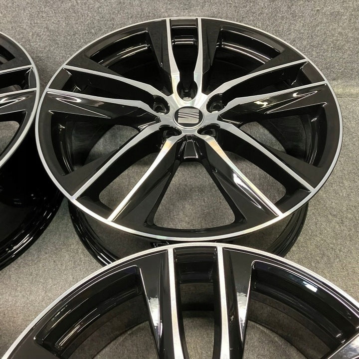 4x Alufelge 19 Zoll 8.0" 5x112 50ET Glanz Schwarz 5F0601025AC Seat Leon FEL1856940530ie
