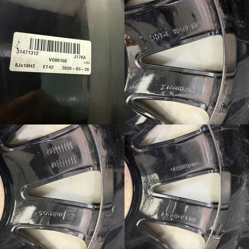 1x Alufelge 18 Zoll 8.0" 5x108 42ET Glanz Schwarz 31471312 Volvo V60 S60 FEL4541534386qt