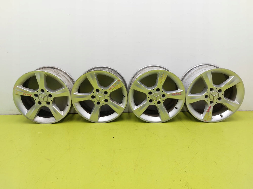 4x Alufelge 16 Zoll 8.0" 5x112 31ET Matt Silber A2034013902 Mercedes-Benz W210 FEL5049625021hz