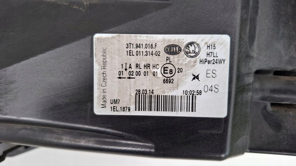 Frontscheinwerfer Skoda Superb II 3T1941016F Rechts Scheinwerfer Headlight