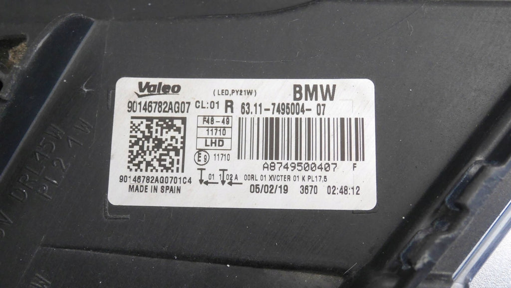 Frontscheinwerfer BMW X1 F48 11-7495004-07 A8749500407 Rechts Headlight SCH4244136063yc