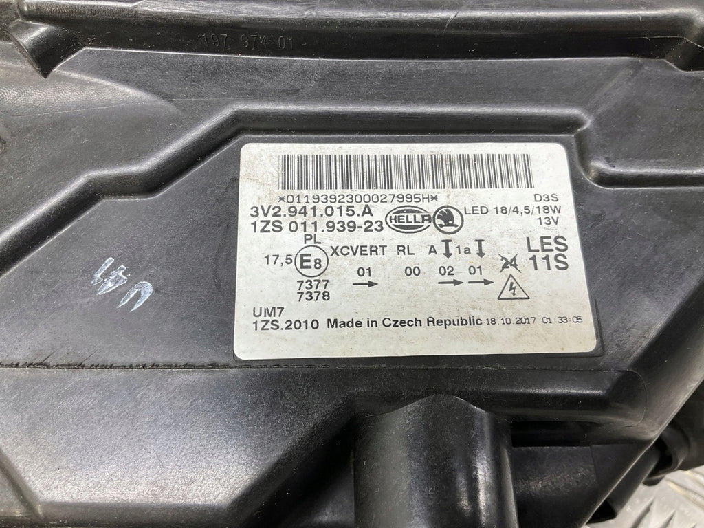 Frontscheinwerfer Skoda Superb 3V2941015A Links Scheinwerfer Headlight SCH7563955485fx
