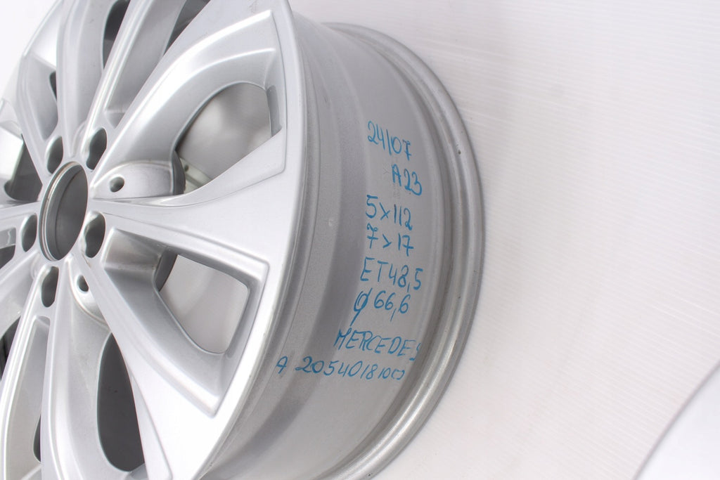 1x Alufelge 17 Zoll 7.0" 5x112 48,5ET Glanz Silber A2054018100 Mercedes-Benz