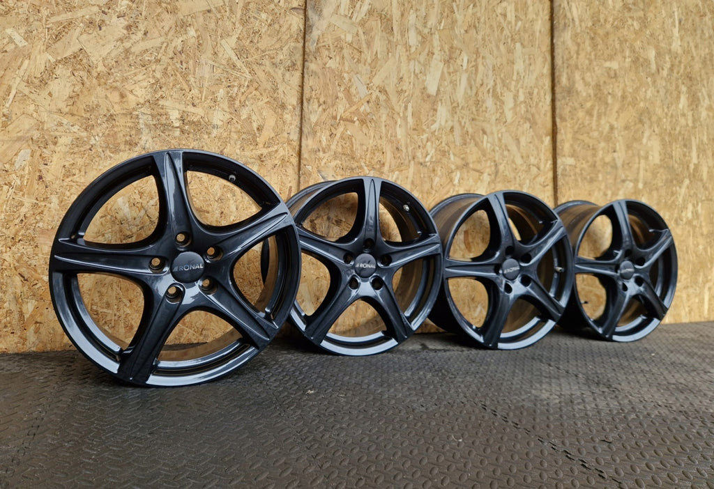 4x Alufelge 17 Zoll 7.0" 5x114.3 40ET Glanz Schwarz Rim Wheel FEL2463779838dp