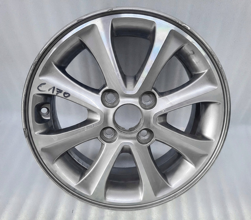 1x Alufelge 14 Zoll 5.5" 4x100 47ET Glanz Grau 52910-B9200 Hyundai I10 Mg