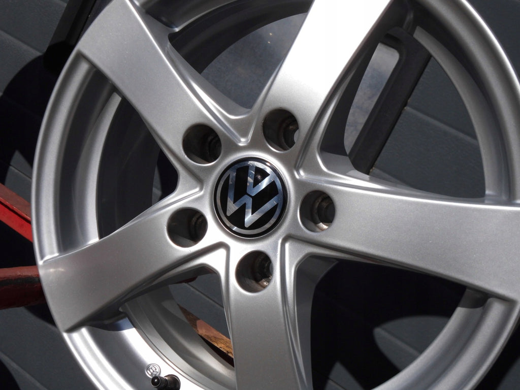 4x Alufelge 15 Zoll 6.0" 5x112 43ET Glanz Silber Seat Leon Octavia III Golf Viii FEL1667635927xs