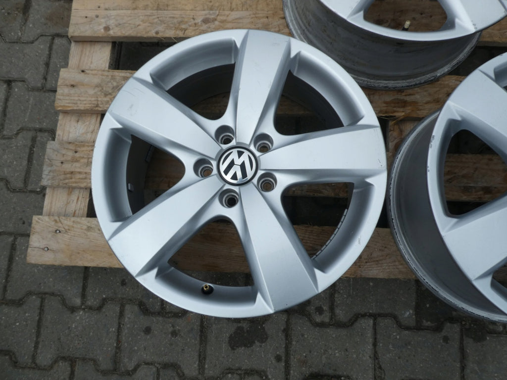 4x Alufelge 17 Zoll 6.5" 5x112 33ET Glanz Silber 5N0601025 VW Tiguan Rim Wheel FEL3411218783rz