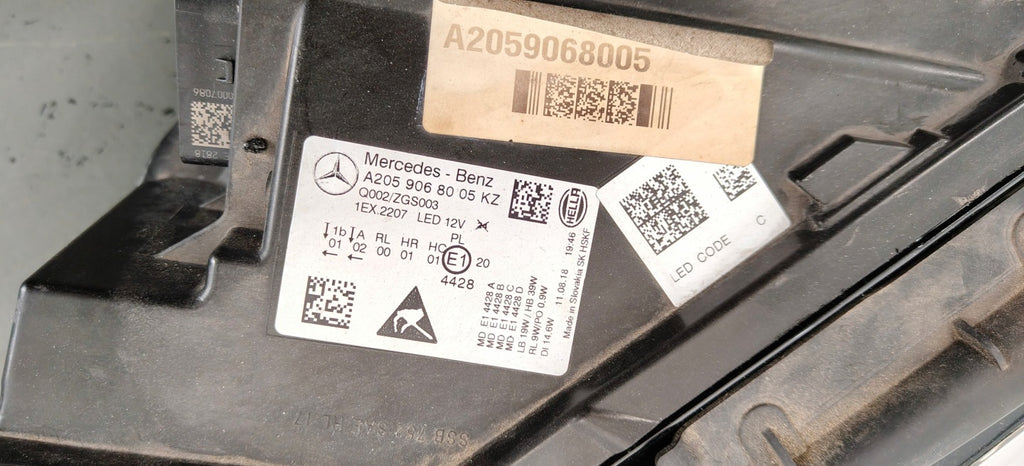 Frontscheinwerfer Mercedes-Benz W205 A2059068005 LED Rechts Headlight SCH3670764667zl