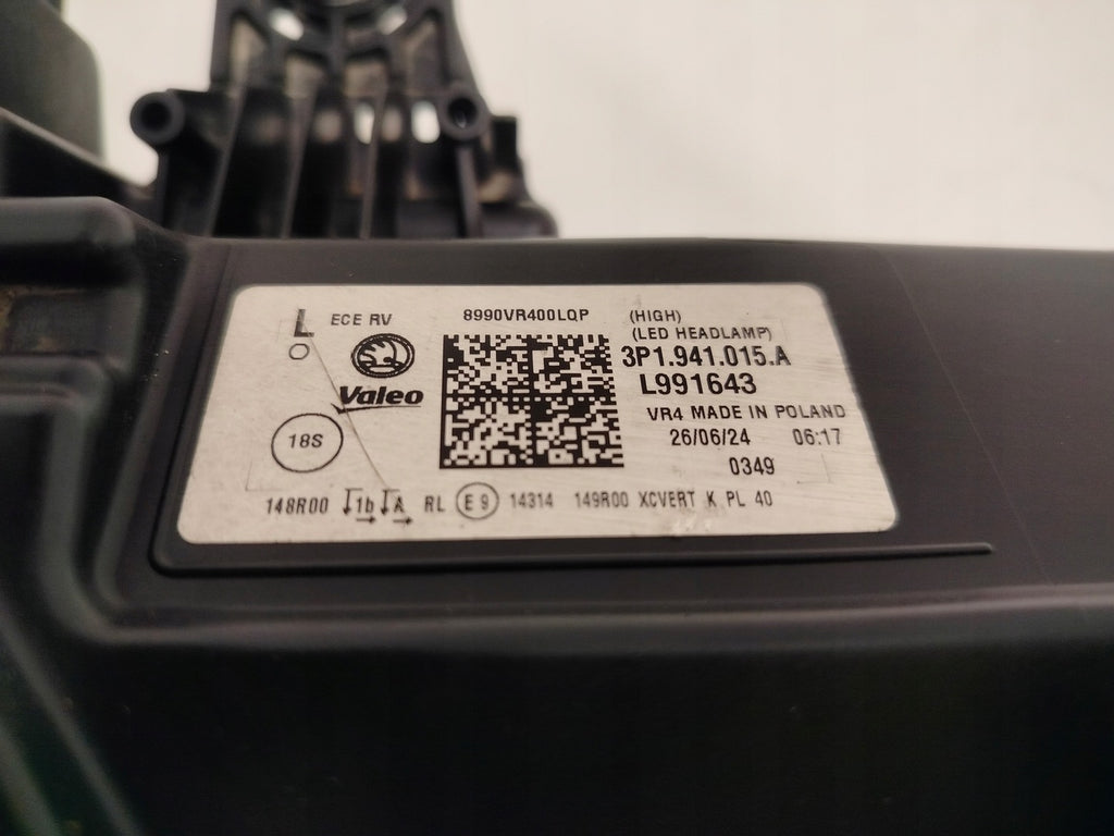 Frontscheinwerfer Skoda Superb I 3P1941015A Full LED Rechts oder Links SCH5529795437up