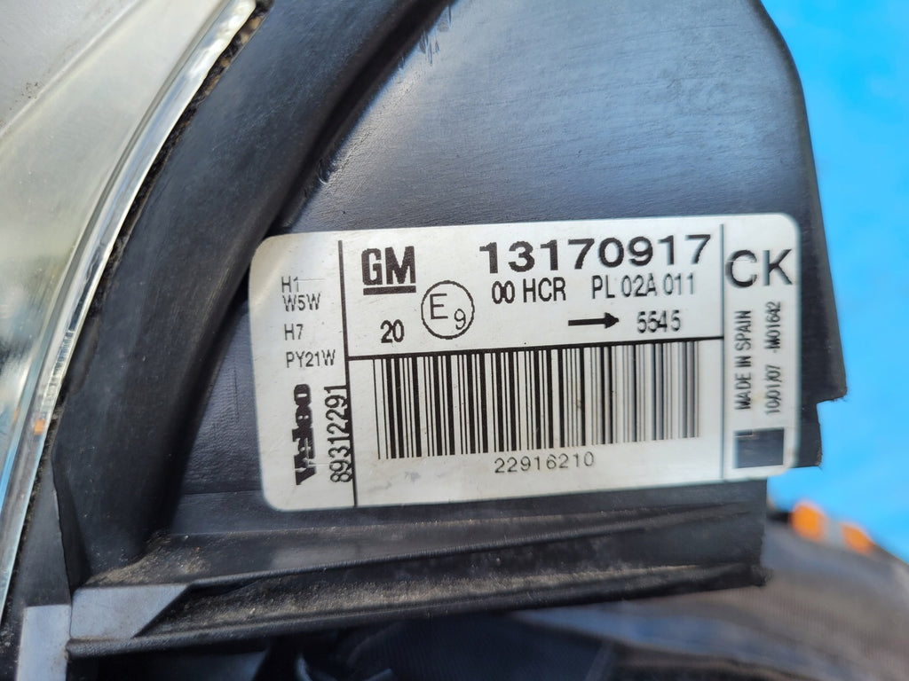 Frontscheinwerfer Opel Vectra C TL793389777 13170917 Links Headlight SCH5932011541qw