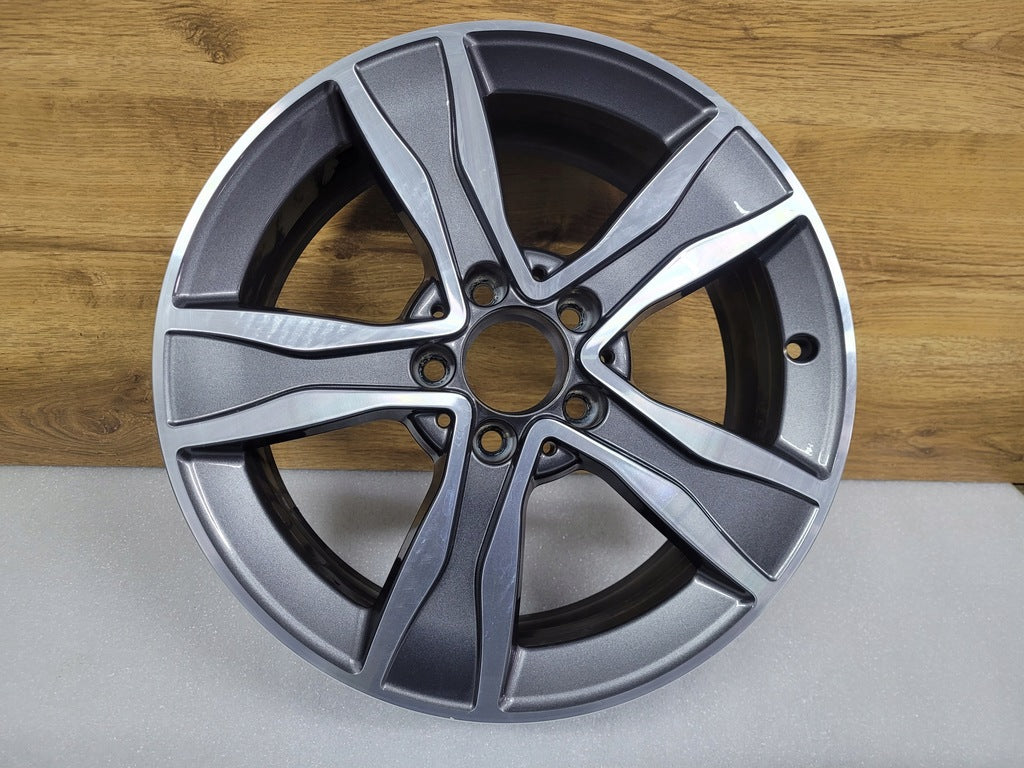 1x Alufelge 17 Zoll 7.0" 5x112 48ET Glanz Grau A2054010800 Mercedes-Benz A205 Mg FEL9825686452vd