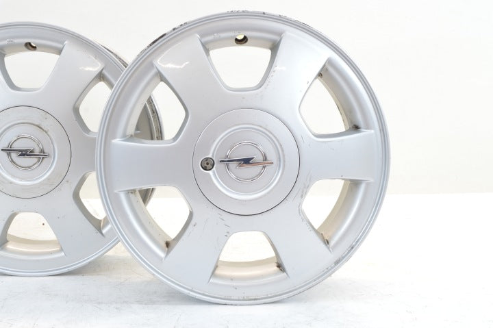 4x Alufelge 14 Zoll 4.5" 4x100 45ET Silber Opel Rim Wheel FEL4627249591sz