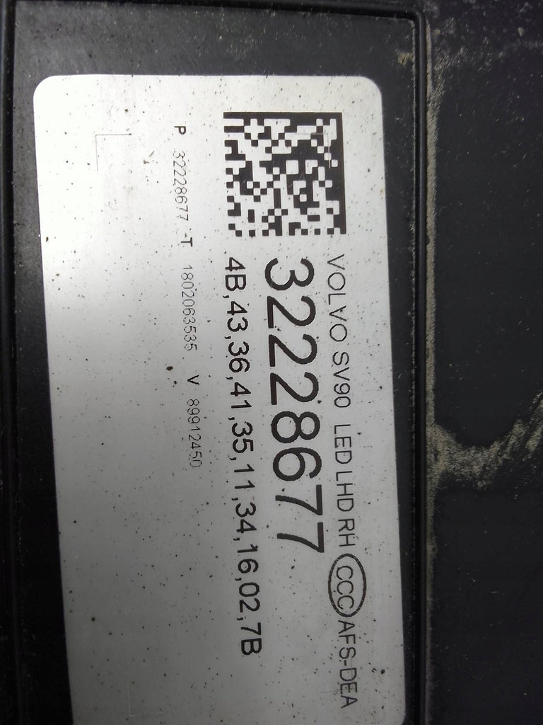 Frontscheinwerfer Volvo S90 V90 32228677 Full LED Rechts Scheinwerfer Headlight SCH9836332031jn