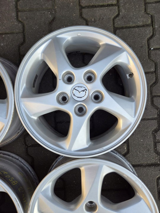 4x Alufelge 15 Zoll 6.0" 5x114.3 50ET Glanz Silber Mazda Premacy Rim Wheel FEL8129788690ch