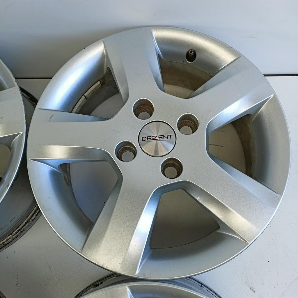 4x Alufelge 15 Zoll 6.0" 4x108 52 5ET Glanz Silber 5S6JAA Ford Fiesta I Fusion FEL8195242017af