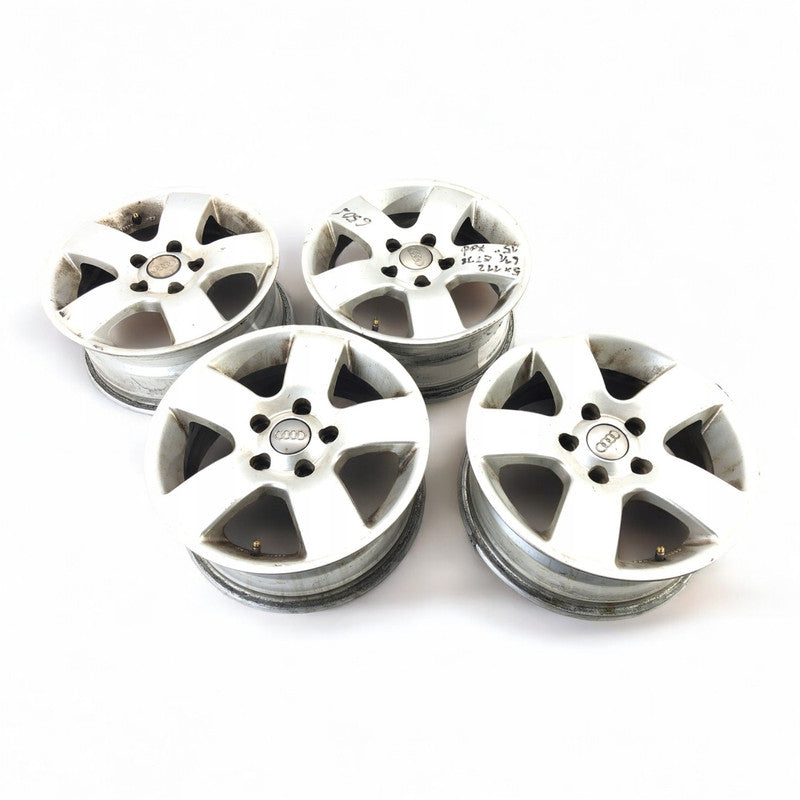 4x Alufelge 15 Zoll 6.5" 5x112 38ET Glanz Audi Rim Wheel