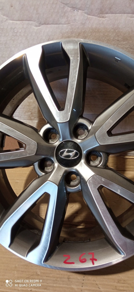 1x Alufelge 18 Zoll 7.5" 5x114.3 49ET Glanz Grau 52910-A1185 Hyundai Santa Fe