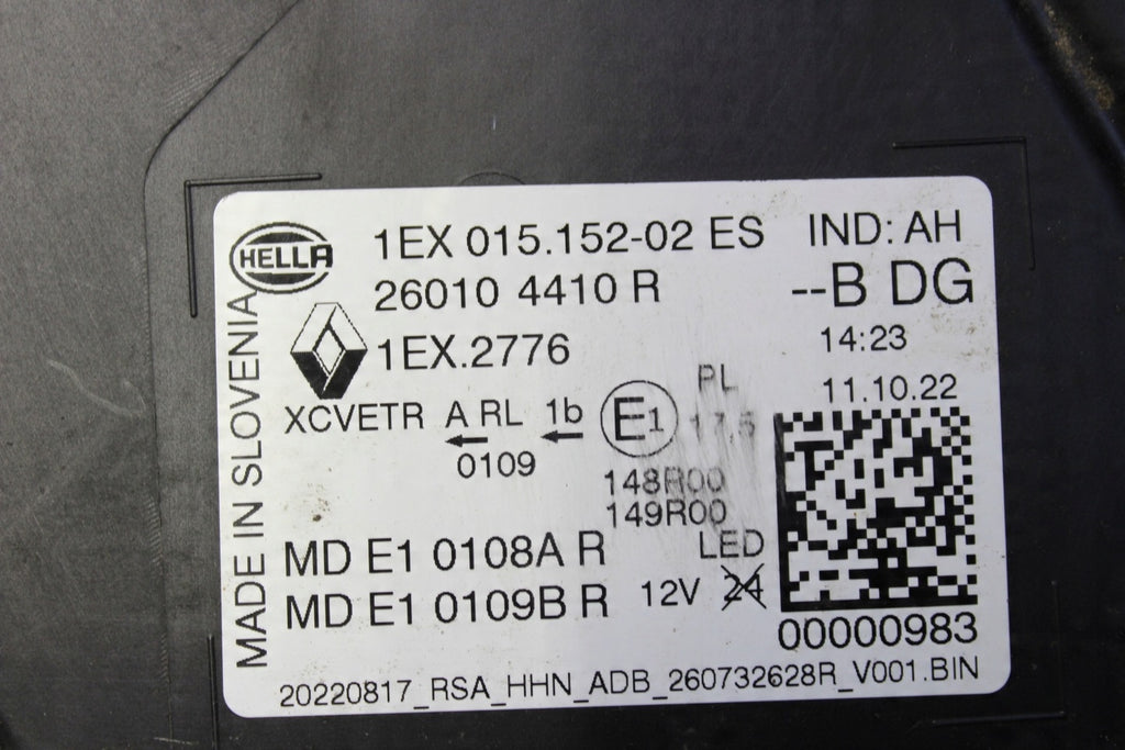 Frontscheinwerfer Renault 260104410R LED Rechts Scheinwerfer Headlight