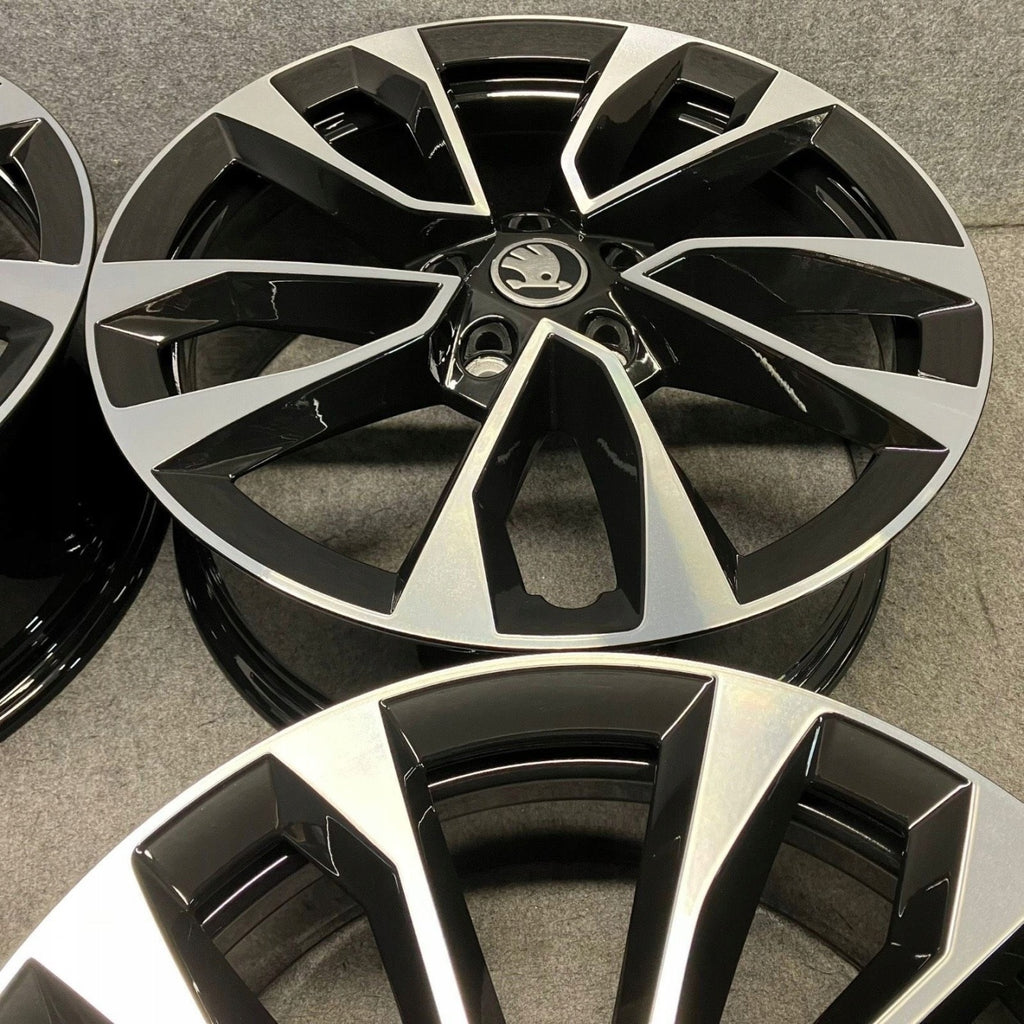 4x Alufelge 18 Zoll 7.0" 5x112 45ET Glanz Schwarz 57A601025AS Skoda Karoq FEL8088326267jr