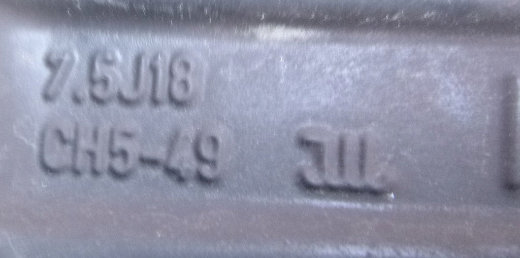 1x Alufelge 18 Zoll 7.5" 5x108 49ET Glanz Silber 9811635077 Peugeot Rim Wheel FEL6927964783ai
