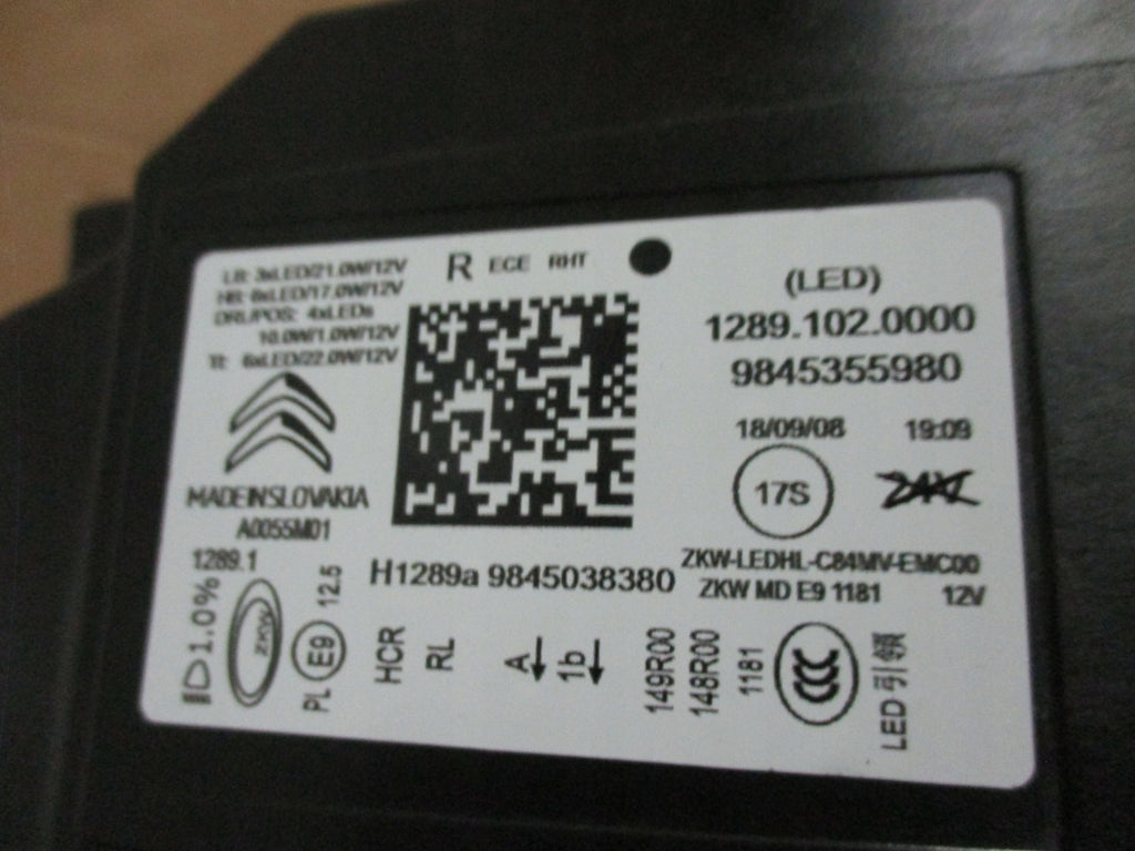 Frontscheinwerfer Citroën C5 Aircross 9845355980 LED Ein Satz Headlight SCH1202716886gn