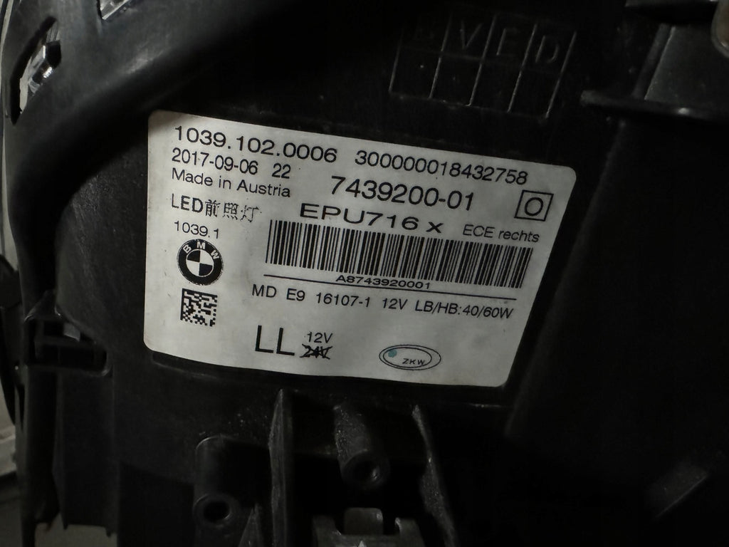 Frontscheinwerfer BMW 5 G31 G30 7439200-01 Full LED Rechts oder Links