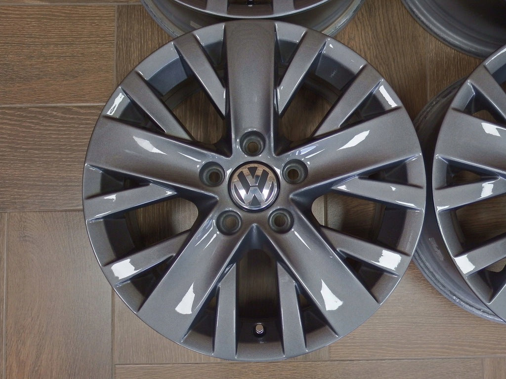 4x Alufelge 16 Zoll 6.5" 5x112 50ET Glanz Grau 5K0601025AL VW Touran Rim Wheel FEL5974207508or
