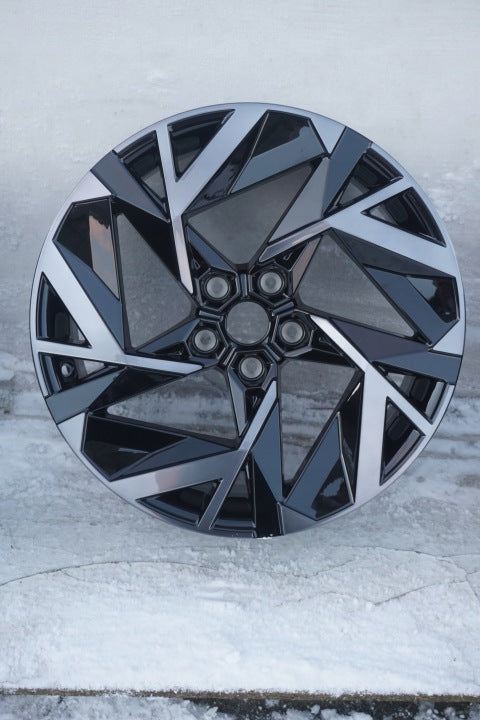 1x Alufelge 19 Zoll 7.5" 5x114.3 35ET Glanz Schwarz 403007989 Alpine II Captur FEL9098724499kg