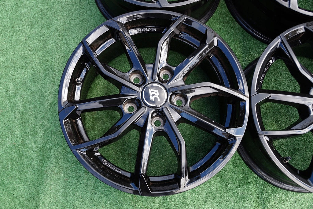 4x Alufelge 16 Zoll 6.5" 5x120 60ET Glanz Schwarz VW Transporter Rim Wheel FEL1215255942at